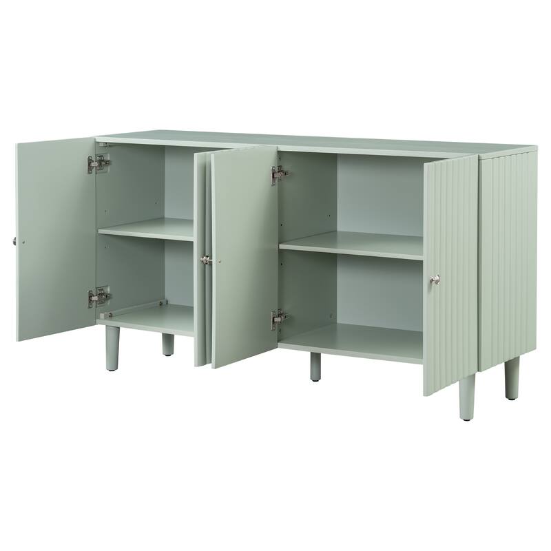 Modern MDF Sideboard with Adjustable Shelves & Sleek Design for Dining Room or Living Room Storage