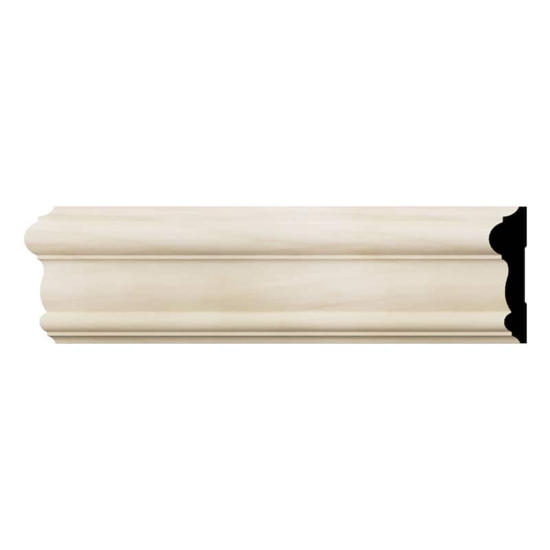WM297: 11/16-in D x 3-in W x 96-in L Americraft Solid Hardwood Stain Grade Chair Rail Moulding - Poplar