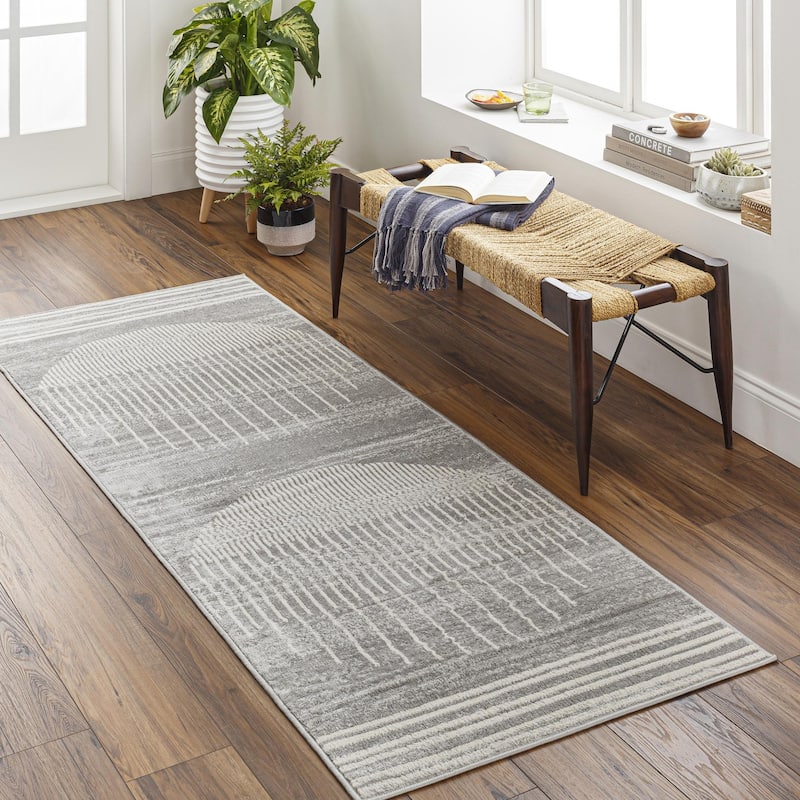 Livabliss Floransa Transitional Area Rug - 2' 7" x 7' 3" - Medium Grey - Runner