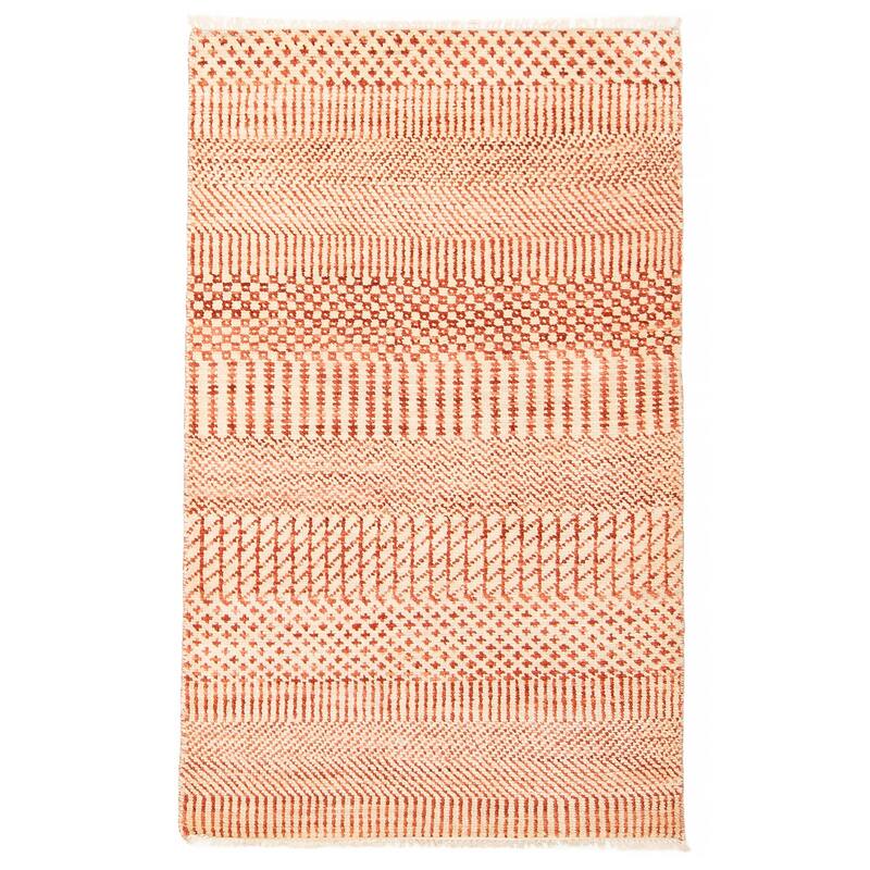 ECARPETGALLERY Hand-knotted Silk Shadow Red Wool Rug - 3'0 x 5'0 - Red - 3'0 x 5'0