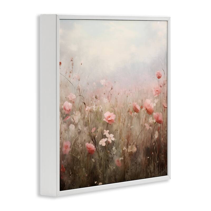 Stupell Blooming Pink Meadow Flowers Framed Giclee Art Design By Arlington Prints