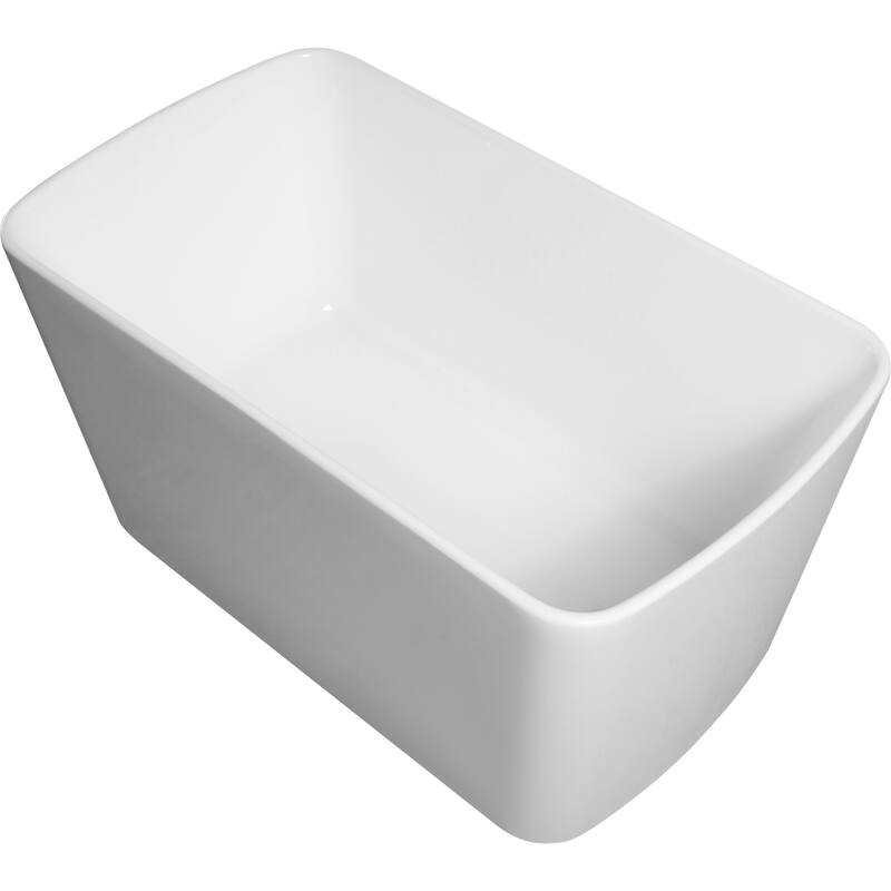 49" Glossy White Square Acrylic Soaking Tub
