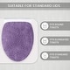 preview thumbnail 28 of 189, Home Weavers Waterford Collection Cotton Toilet Lid Rug | Elastic Fit | Fit Most Standard Toilet Lid | 18"x18"