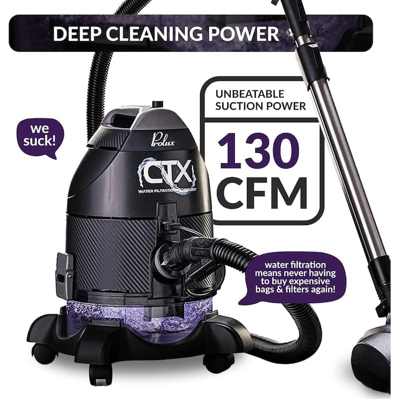 Prolux CTX PRO Water UV Canister Vacuum and Air Purifier with Lifetime Warranty - 16 x 15