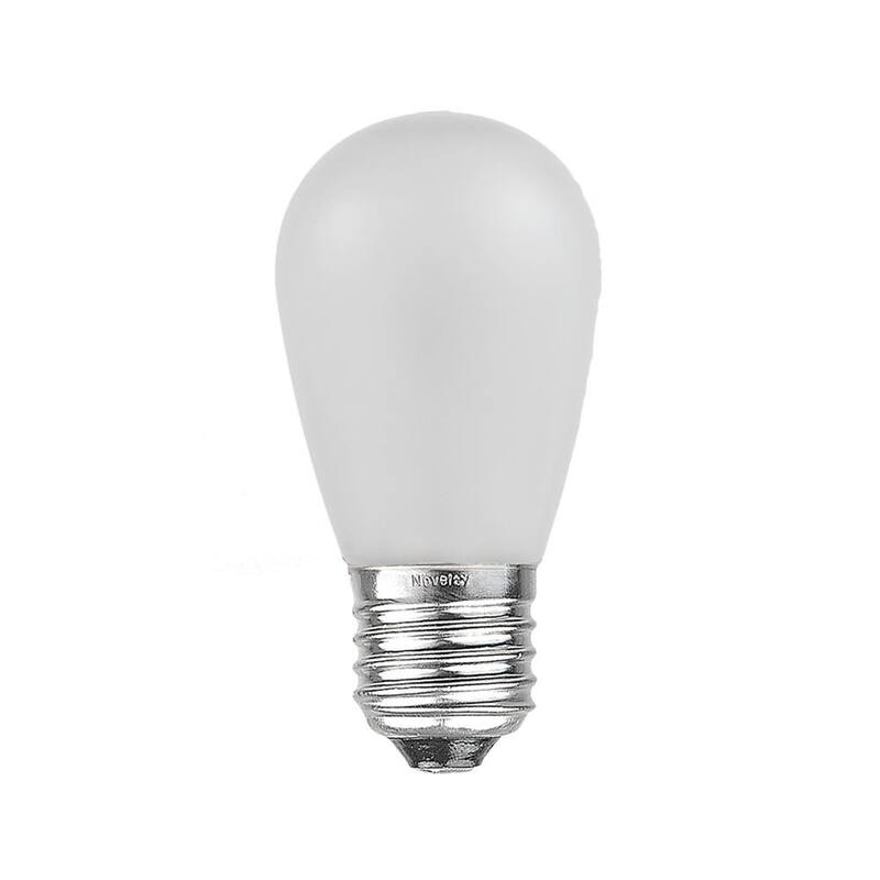 25 Pack LED S14 Outdoor Patio Edison Replacement Bulbs, Frosted Warm White, E26 Base