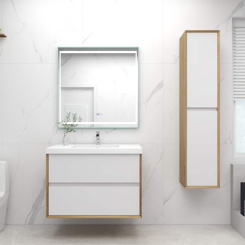 Selina 36" Wall Mounted Vanity with Single Sink - 36