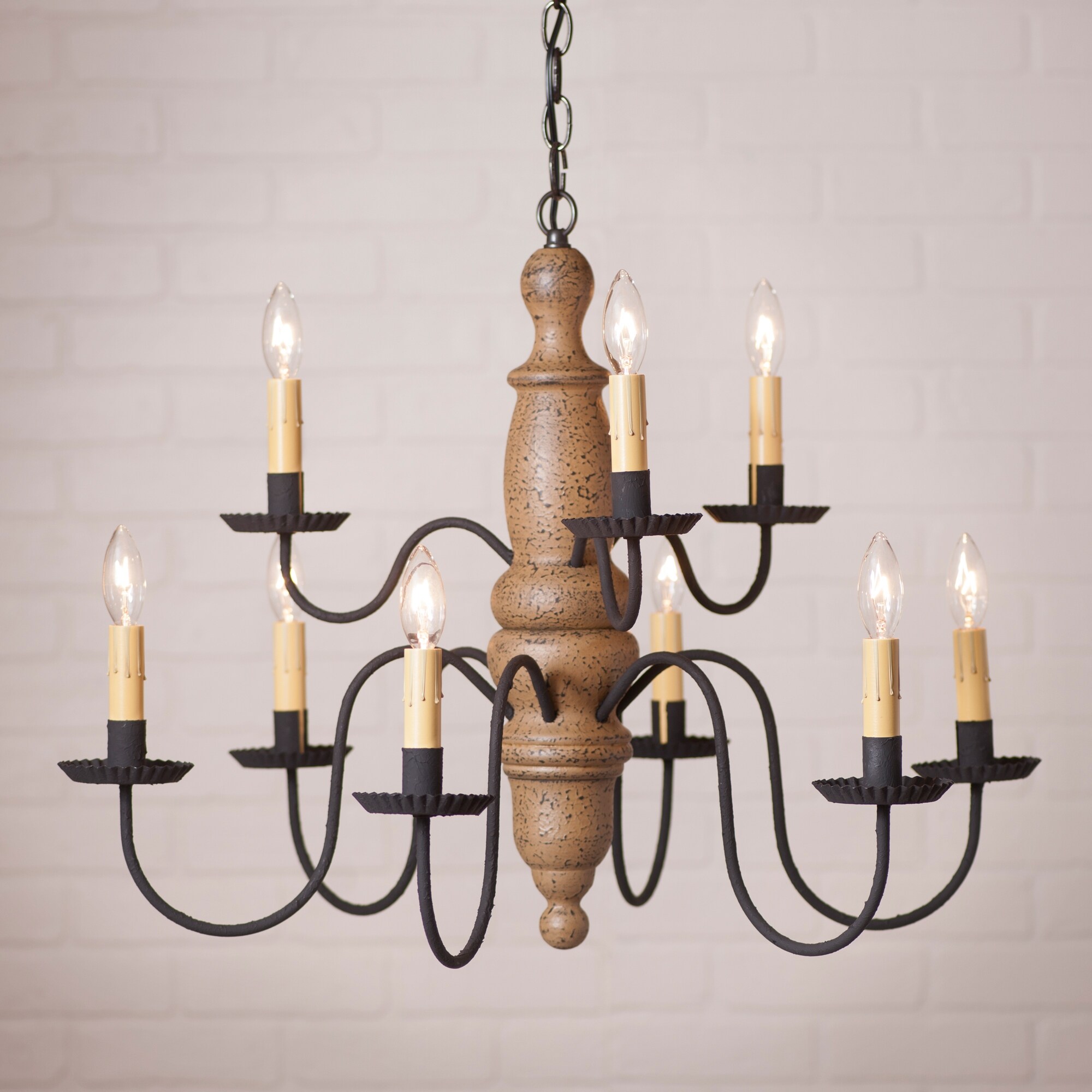 Irvin's Country Tinware Fairfield Chandelier in Americana Pearwood - 21 X 26.5 X 26.5 inches - Chandeliers For Bedrooms by Overstock.com
