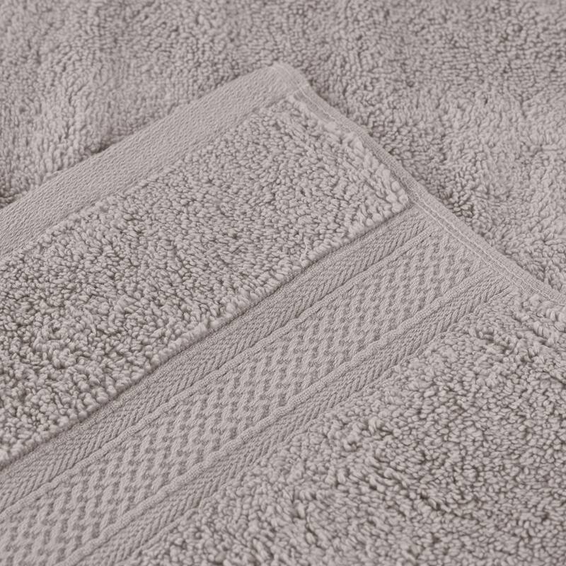 Superior Chevron Zero Twist Solid Cotton 3 Piece Bathroom Towel Set