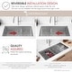 preview thumbnail 3 of 31, STYLISH 36 inch Stainless Steel 16G Double Bowl Workstation Sink - 36"x19"x10"