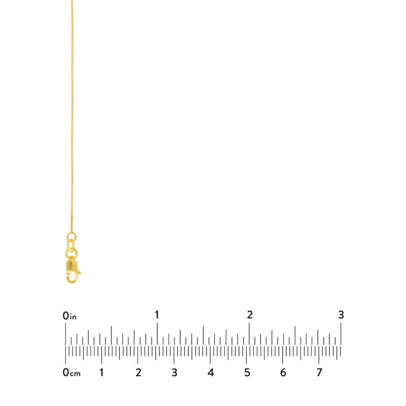 Curata 10k Yellow Gold 0.55mm Box Chain Necklace (Lobster)