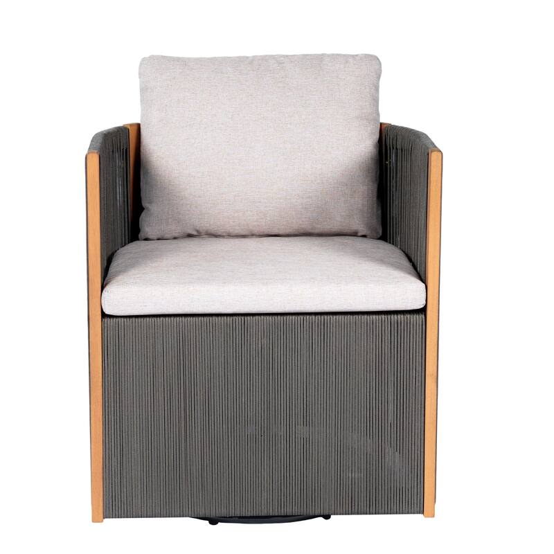 Christopher Knight Home Lysandros Solid Wood and Iron Swivel Dining Chair