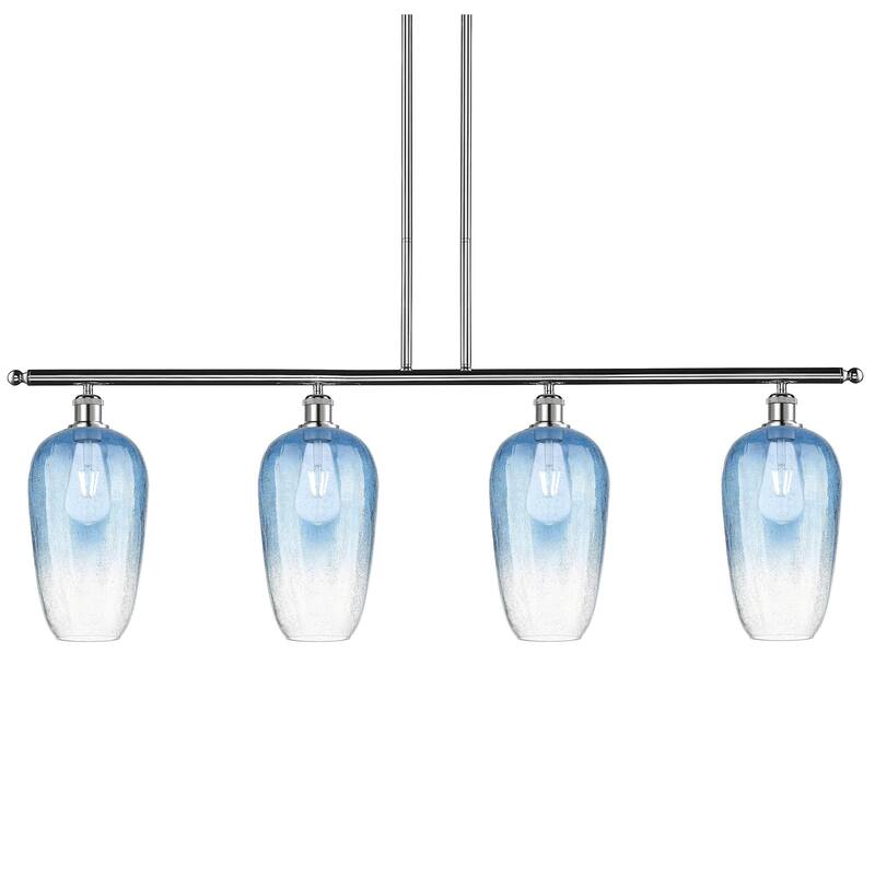 Innovations Lighting 516-4I-16-48 Brookhaven Flute Linear Brookhaven - Polished Chrome / Sapphire Blue