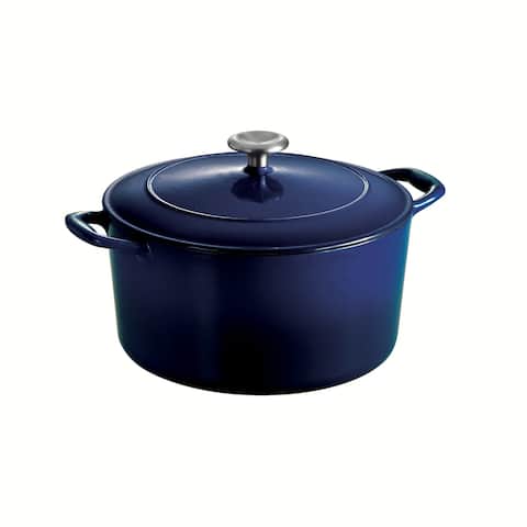 Tramontina 6.5 Qt Enameled Cast-Iron Series 1000 Covered Round Dutch Oven - Gradated Cobalt