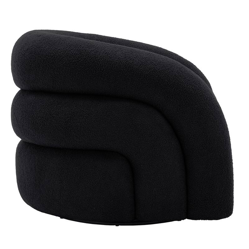 Upholstered Swivel Barrel Accent Chair