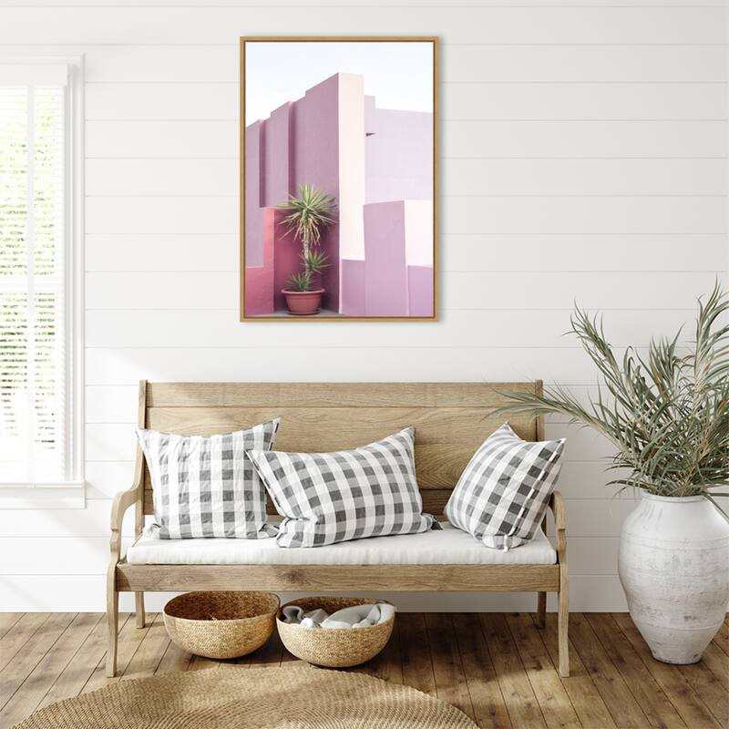 La Muralla Roja 4 by Kathrin Pienaar Framed Canvas Wall Art Print - Sylvie Natural