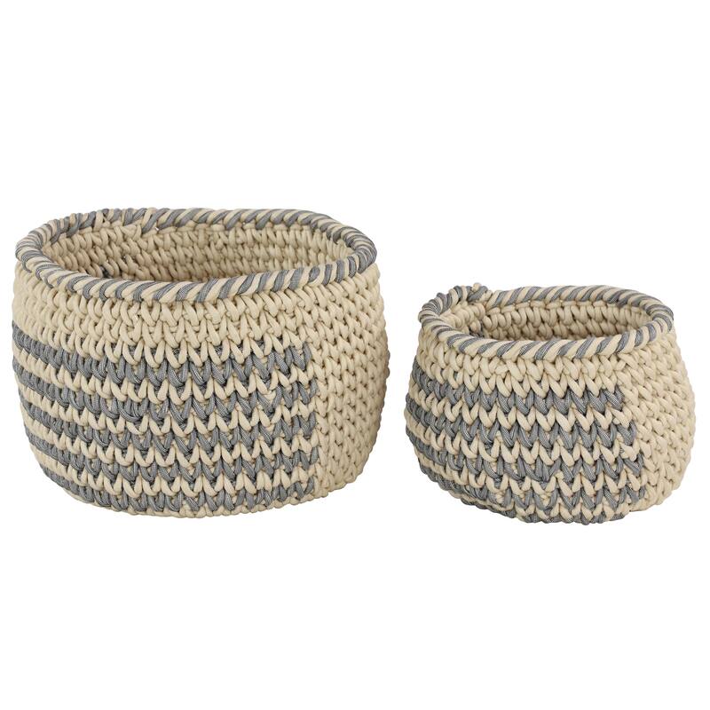 Polyester Bohemian Storage Basket (Set of 2)
