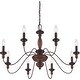 preview thumbnail 3 of 5, Holbrook 8-Light Chandelier in Tuscan Brown