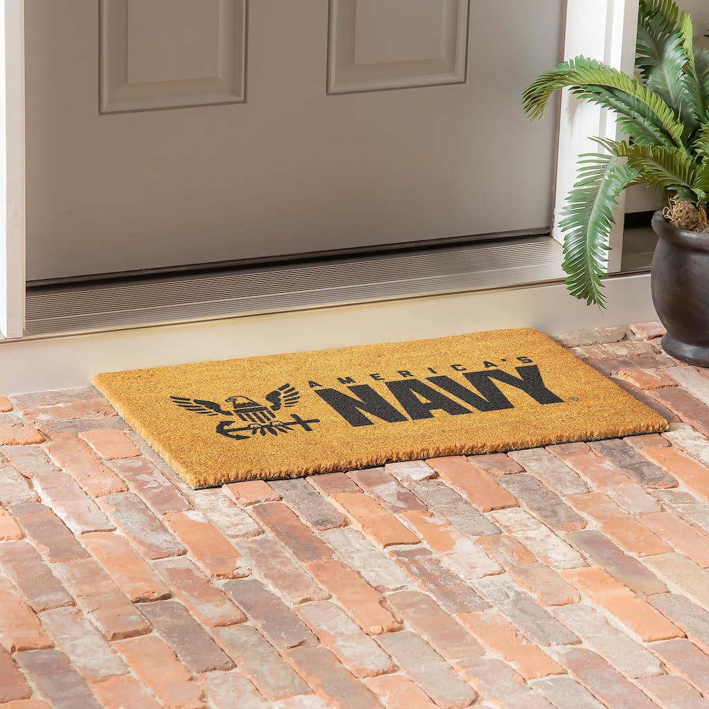 28 in. x 16 in. U.S. Navy, Coir Mat