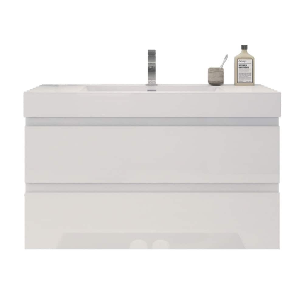 Baillie 42'' Wall-Mounted Vanity with Reinforced Acrylic Sink