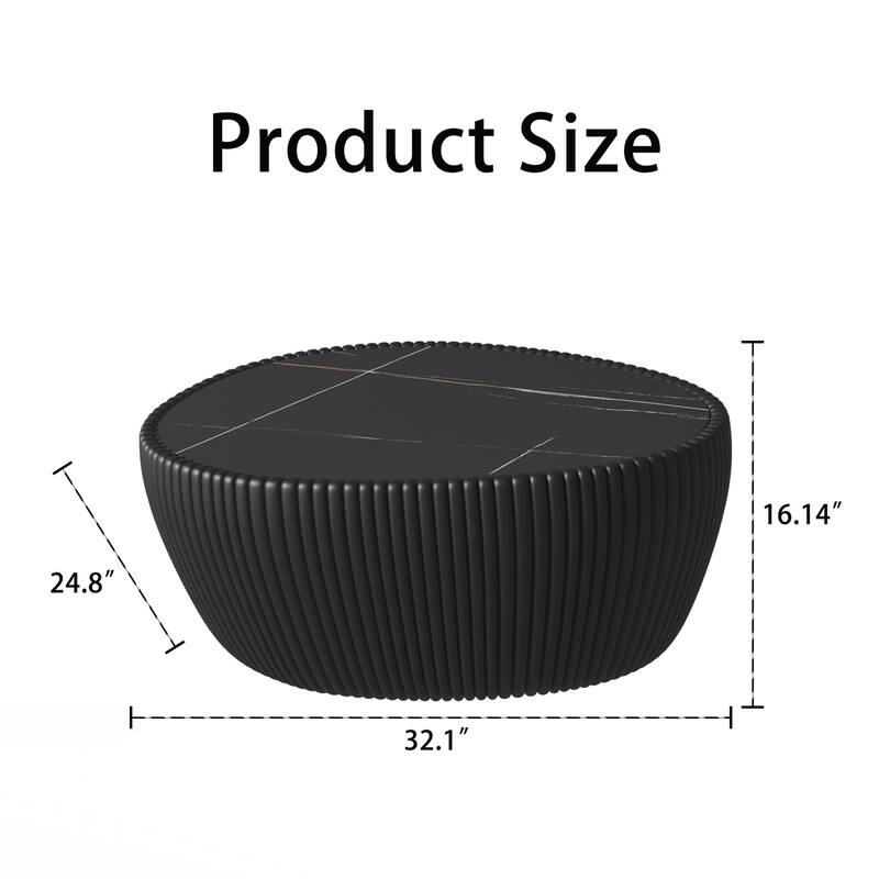 Light Marble Top Goose Eggs Shape Coffee modern Sofa Table for Living Room