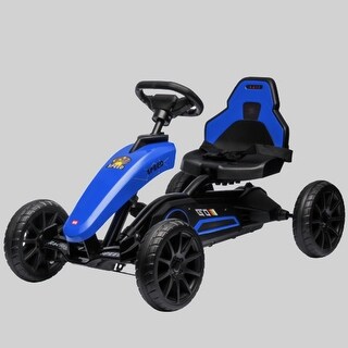Kids Pedal Go Kart - 4-Wheel Ride On Car With Adjustable Seat | Pedal Powered, EVA Rubber Tires, For Ages 3-8 Years