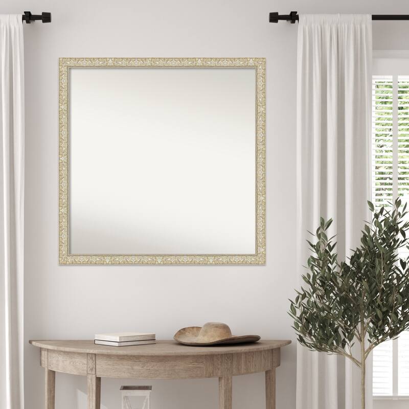 Lila Non-Beveled Wood Framed Wall Mirror