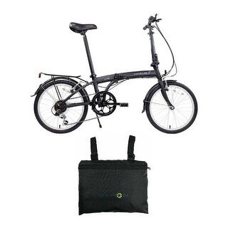 Dahon SUV D6 Folding Bike (Black) with Dahon Foldable Carry Bag 