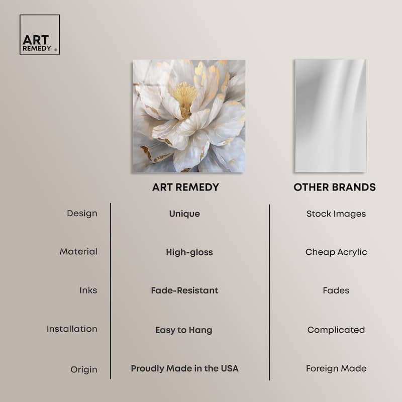 Golden Veins of Grace Acrylic by Art Remedy, Ready to Hang
