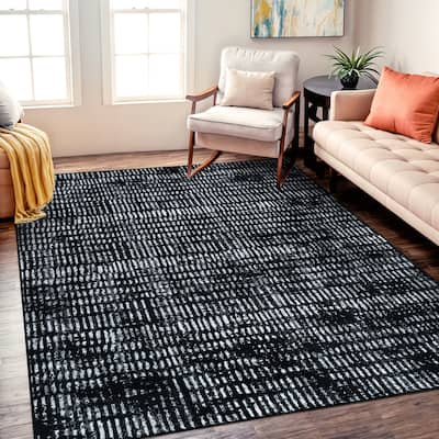 World Rug Gallery Bohemian Minimalist Stripe Desing Area Rug