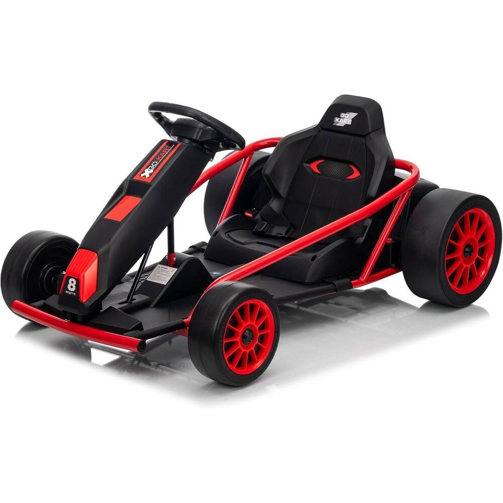 8MPH Fast Drifting Circling Car Ride On Go Kart for Kids Best Gift