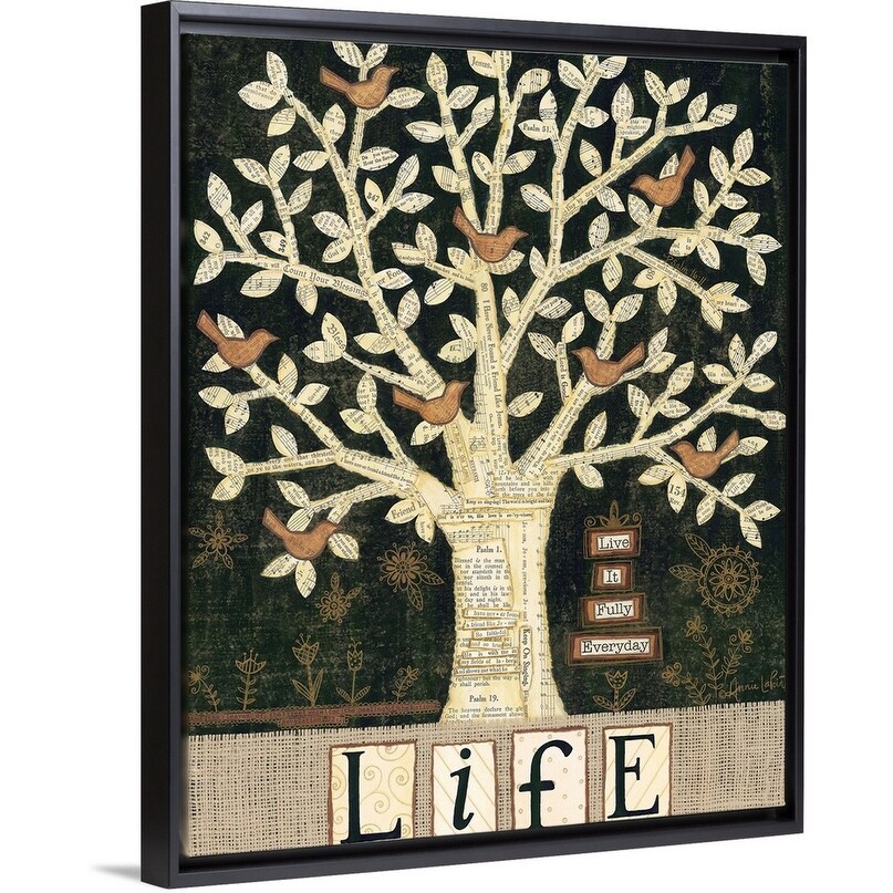 Shop Tree Of Life Black Float Frame Canvas Art Overstock
