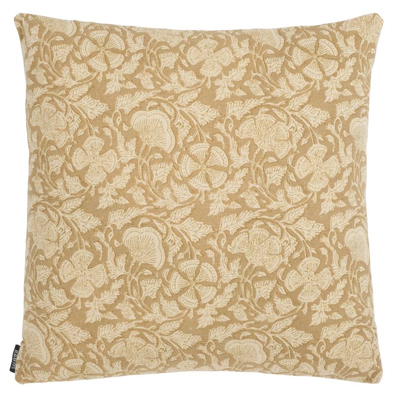 SAFAVIEH Home Khriya 20-inch Mustard Cotton Pillow