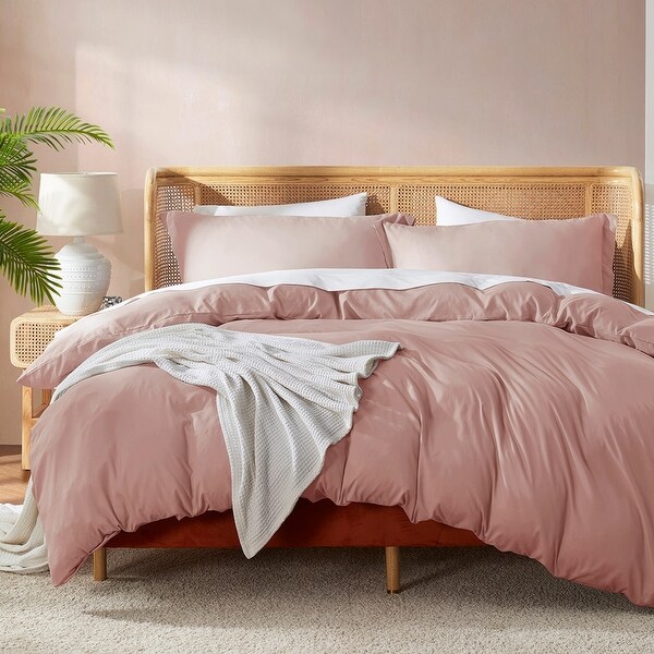 Nestl Ultra Soft Double Brushed Microfiber Duvet Cover Set with Button Closure On Sale Bed Bath Beyond 34192098