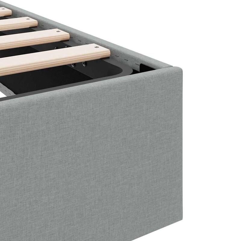 vidaXL Storage Bed with Mattress in Fabric