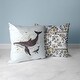 preview thumbnail 25 of 23, Whale and Petals Tales Throw Pillow26x26 Faux Suede