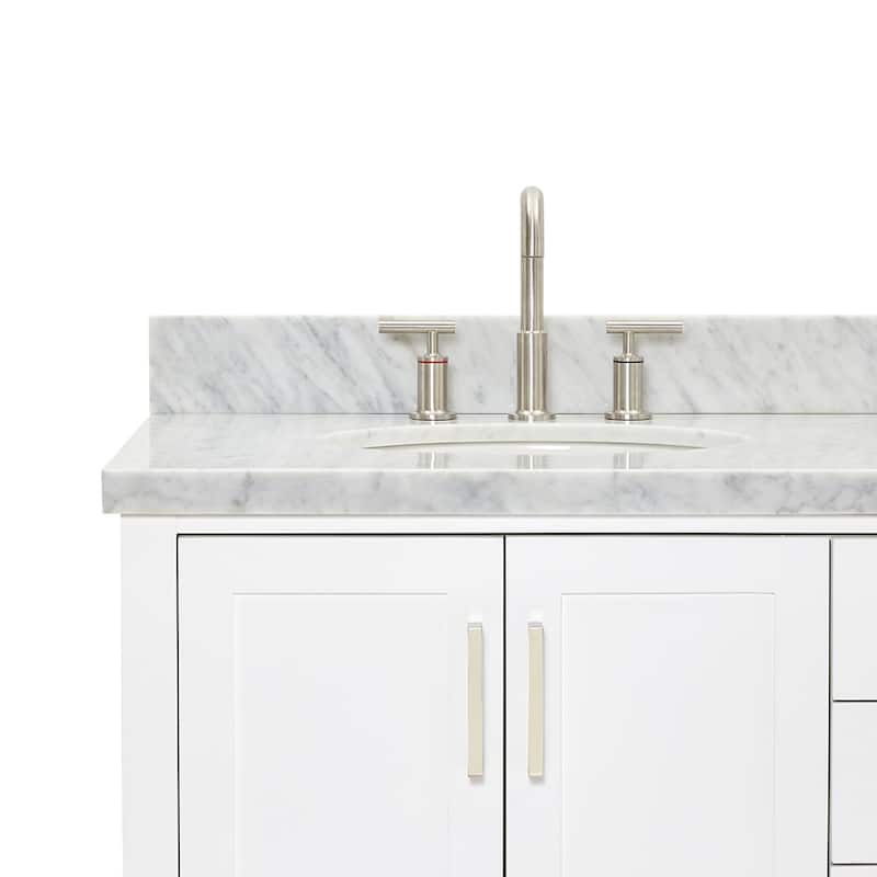 Ariel S073DCWOVO Magnolia 72" Free Standing Double Basin Vanity Set
