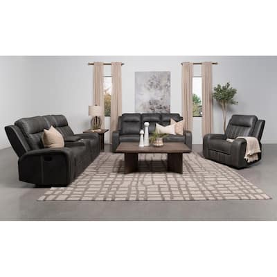 Forrest 3-piece Grey Motion Reclining Sofa Set