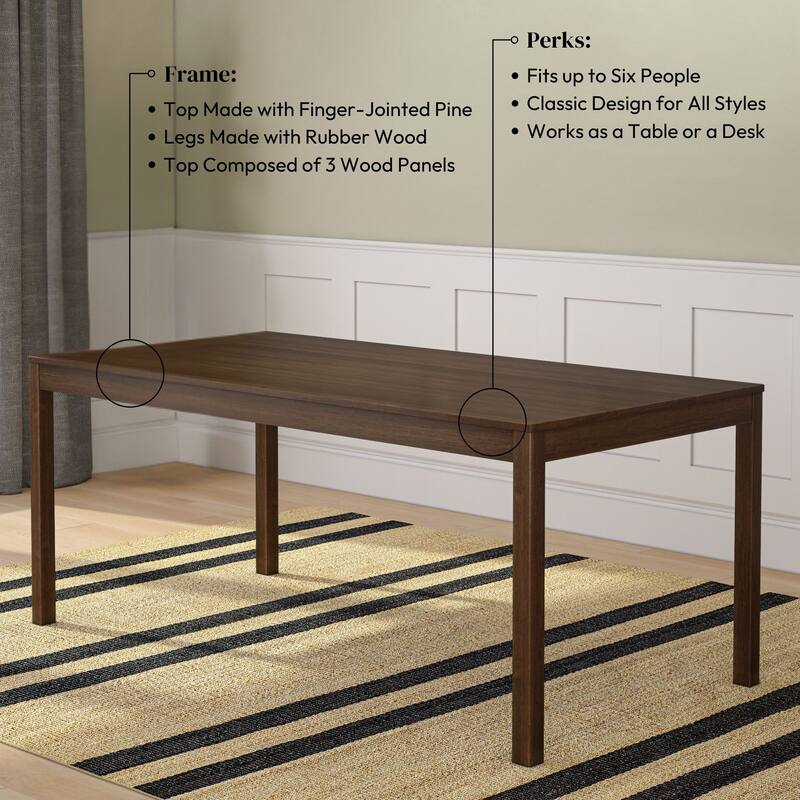 Rectangular 72" Dining Table