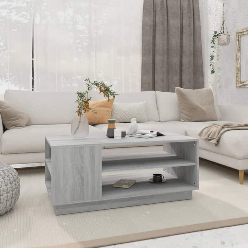 vidaXL Coffee Table Accent End Side Sofa Table for Living Room Engineered Wood - 40.2" x 21.7" x 16.9"