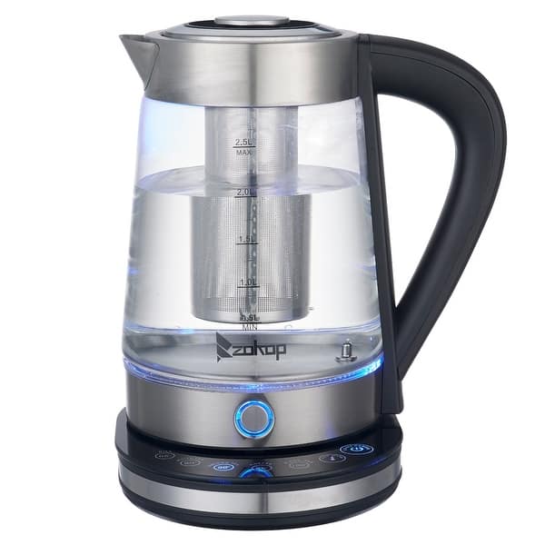 Electric Kettle, Glass Electric Tea Kettle 1.7L 1500W Retro Tea