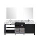 preview thumbnail 118 of 157, Lexora Zilara Bathroom Vanity Complete Set in Black and Grey with Faucet