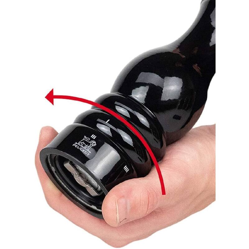 Peugeot PARIS ICÔNE Pepper Mill, 22cm-8¾in, Black Lacquer - 2.32 x 2.32 x 8.66 inches