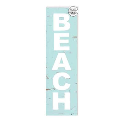35" rectangular “beach" outdoor porch board sign decoration