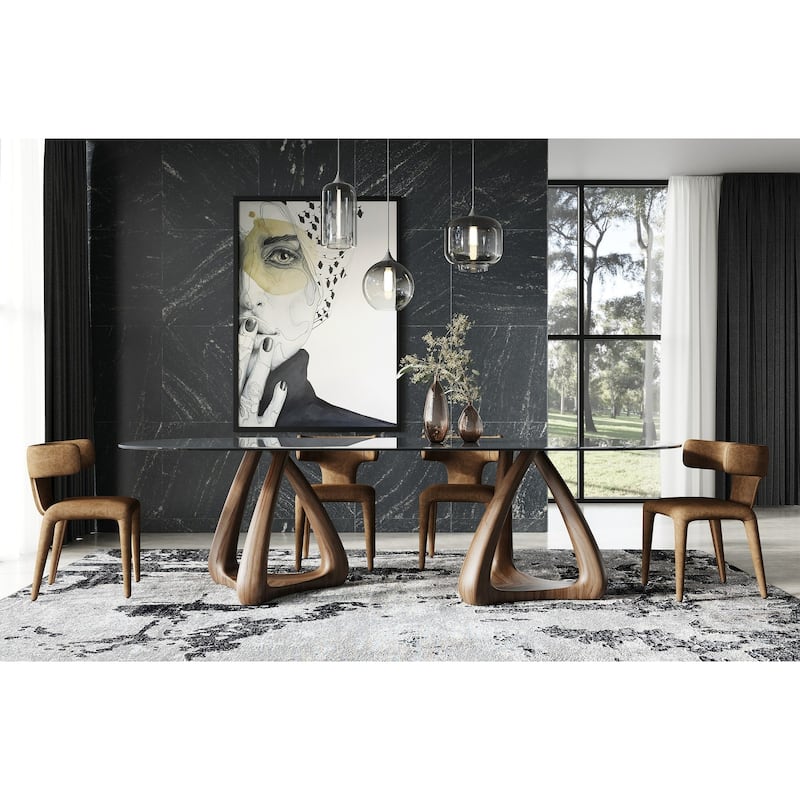 Modrest Saehee Modern Rust Velvet Dining Chair