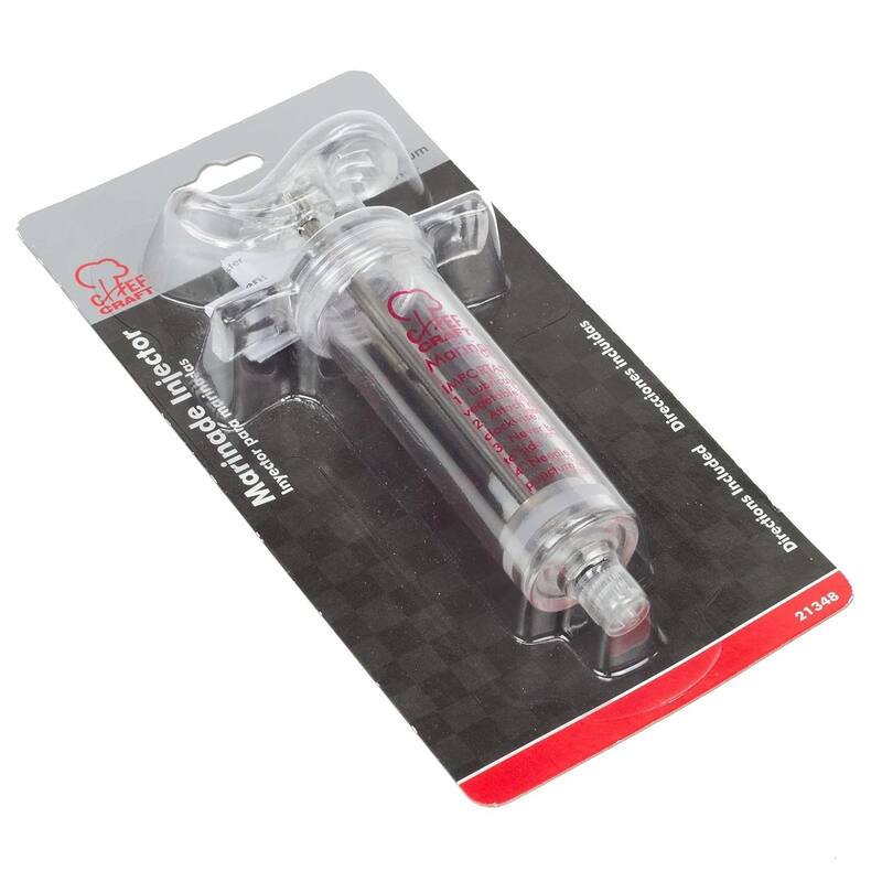Chef Craft 1oz Heavy Duty Marinade Injector, Meat Flavor Syringe with Stainless Steel Needle