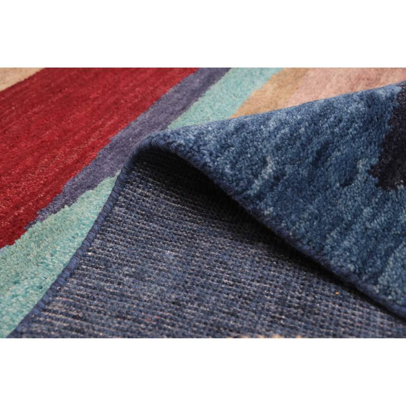 ECARPETGALLERY Hand-knotted Peshawar Ziegler Dark Blue Wool Rug - 4'3 x 6'3