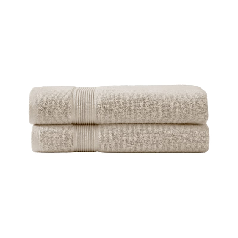 SÖMN 2-Piece Supima Cotton Anti-Microbial Bath Towel Set - Cream