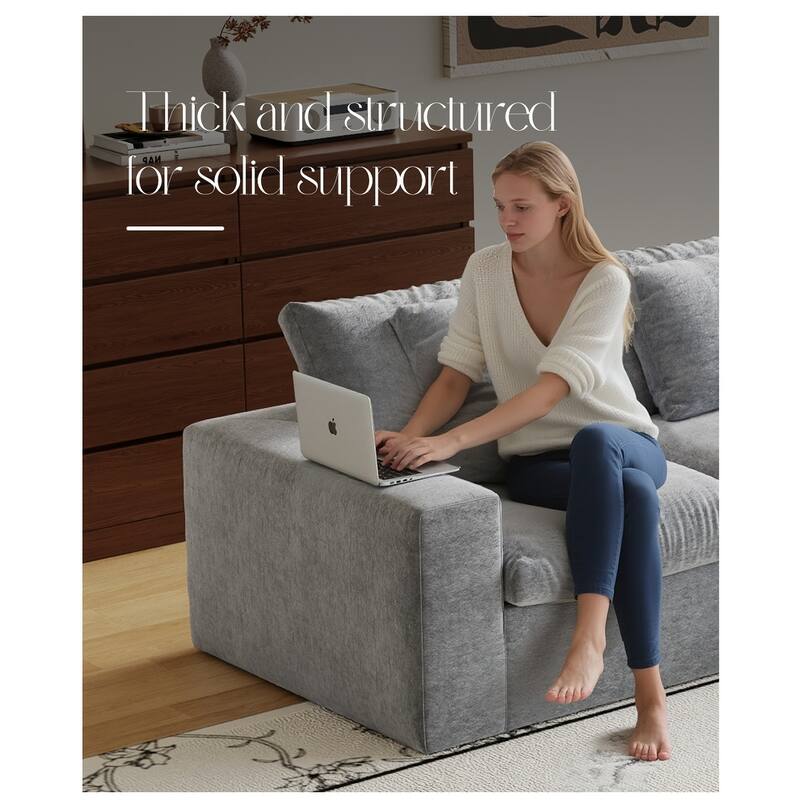 Loveseat Couch Sofa, Oversized 2-Seater Lounge Sofa with Plush Foam, Recliner Sofa Sectional Sofa with Armrests