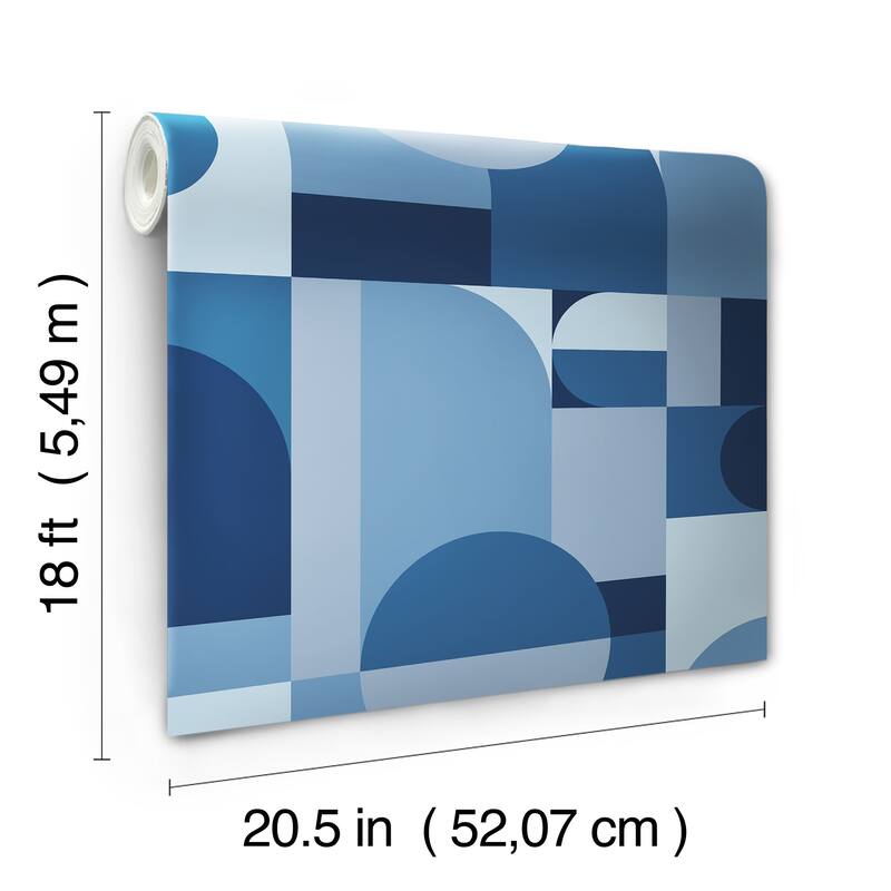 Very Gay Paint Boxanne Blue Peel and Stick Wallpaper