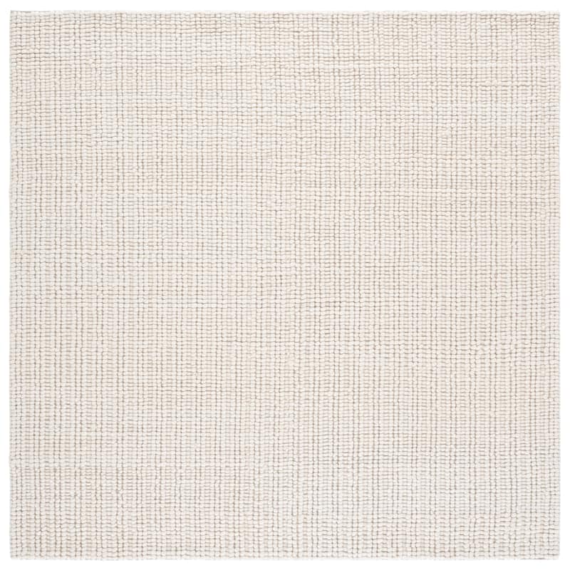SAFAVIEH Handmade Natural Fiber Couture Mattie Wool Rug - 6' Square - Ivory